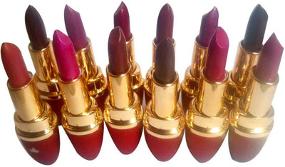 

Neckline Beautiful Long Lasting Lipstick Pack of 12NK(Multicolor, 4.2 g)
