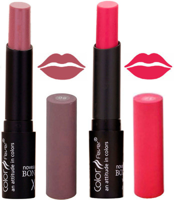 

Color Fever Dark Nude Creamy Matte Offer Lipstick Set-08-12(Dark Nude, Pink, 7 g)