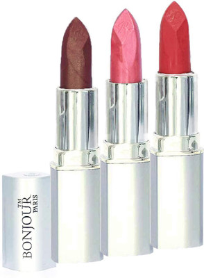 

Bonjour Paris Professional 045 Coffee,Light Pink,Peach Lipstick(Coffee, Light Pink, Peach, 11.4 g)