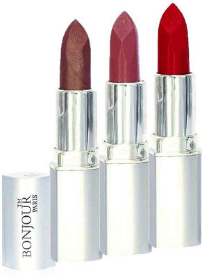 

Bonjour Paris Professional 016 Coffee,Mauve,Red Lipstick(Coffee, Mauve, Red, 11.4 g)