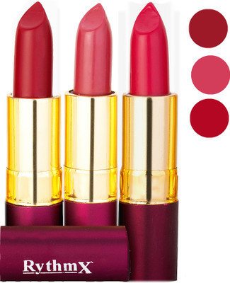 

Rythmx Matte Lipstick Combo 411 415 435(Multicolor)