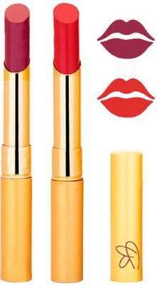 

Rythmx Plum Pink +Red Color Lipstick Combo 211(Multicolor,)