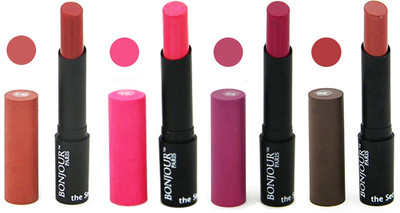 Bonjour Paris Color Cap Combo 050216 7 B(Pink, Mauve, Wild Rose, Nude, 14 g)