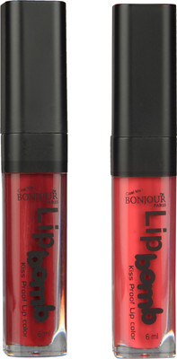 

Bonjour Paris Matte Lipstick(Mauve 11, Irresistble Pink 14, 12 ml)