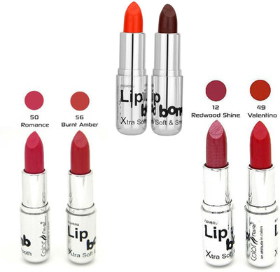 

Color Fever Red Lipstick Combo 50 56 57 14 12 49(Romance, Burnt Amber, Coral, Maroon, RedWood Shine, Valentino, 24 g)