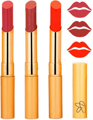 

Rythmx Mauve+Brik Red+Orange Color Lipstick Combo 326(Multicolor,)