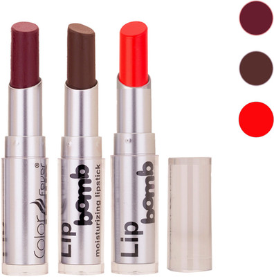 

Color Fever New Delhi Girls Selected Color Lipstick 104(Wine, Brown, Neon Orange, 9.6 g)