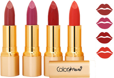 

Color Fever Exclusive Long Lasting Intense Wear Matte Lipstick (Multicolor) 48(Mauve, Plum, Red, Orange, 16.8 g)
