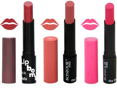 

Bonjour Paris Super Matte Lipstick Combo 143(Multicolor,, 10.5 g)