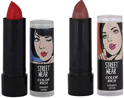 

Street Wear Riveting Rouge & Pink Champagne Setof2 Lipstick(Multicolor)