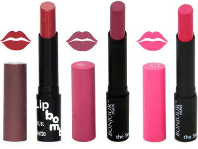 

Bonjour Paris Super Matte Lipstick Combo 170(Multicolor,, 10.5 g)