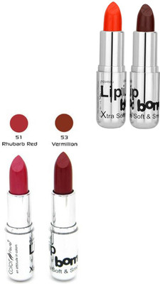

Color Fever Silver Neon Lipstick 51 53 57 14(Neon, Vermillion, Orange, Maroon, 16 g)