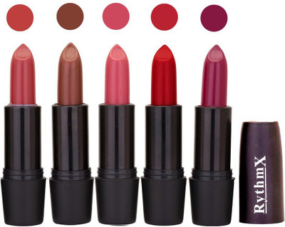 Flipkart - Rythmx Hi-Defination Matte Lipstick (Pack of 5) 2166(Multicolor,, 20 g)