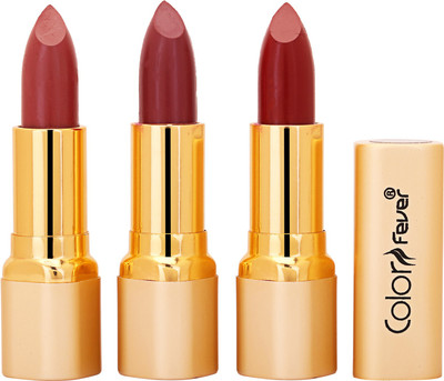 

Color Fever Non Transfer Premium Soft Matte Lipstick Set of 3 ( Mauve Mauve Mauve Colors) 029(Multicolor)