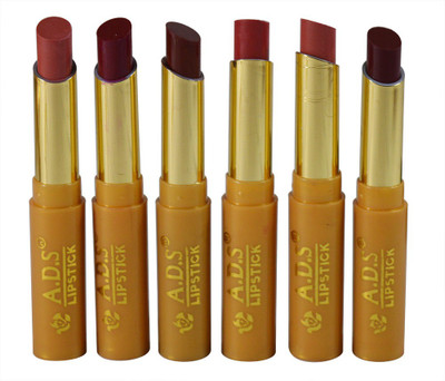 

ADS ADS Glossy & Shine Lipstick Pack of 6(GPTGP-A3, 3 g)