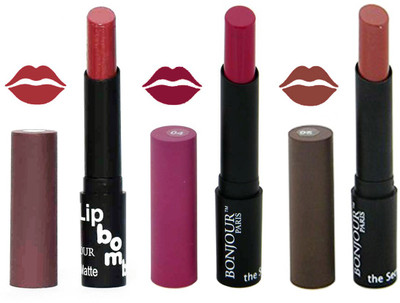

Bonjour Paris Super Matte Lipstick Combo 101(Multicolor,, 10.5 g)