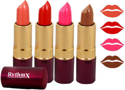 

Rythmx Spark Color Peach,Red,Pink,Brown Shades Lipstick Combo 9856(Peach)