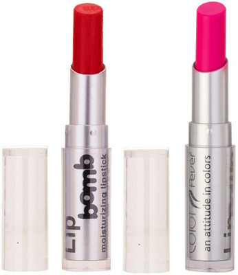 

Color Fever Creamy Matte Limited Offer77160408Red, Neon Pink Lipstick Set(Red, Neon Pink, 6.4 g)