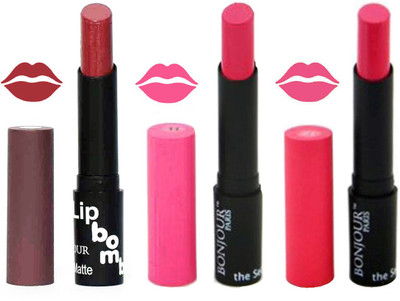 

Bonjour Paris Super Matte Lipstick Combo 178(Multicolor,)