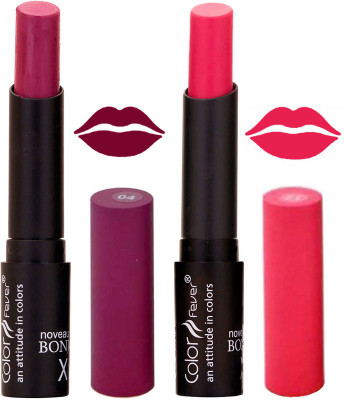 

Color Fever Purple Creamy Matte Lipstick-04-12(Purple, Pink, 7 g)