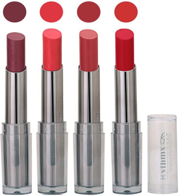 

Rythmx Lipstick in Deep Plum,Pink,Mauve,Red Pack of 4(Multicolor)