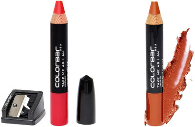 

Colorbar Take Me As I am Crayon LipStick Tickle Me Truesome Pink (015) & Dragging Rust (018) Pack Of 2(Pink, Rust)