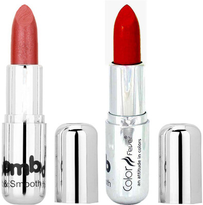 

Color Fever Creamy Matte Red Lipstick-24767(Light Pink, Red)