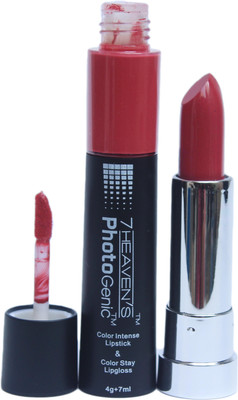 

7 Heaven's Color Intense Lipstick & Color Stay Lip Gloss(Rusty Rose, 7 ml)
