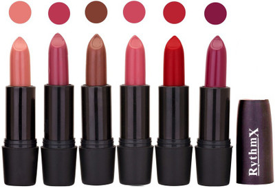 

Rythmx Multi Shade Soft Matte Lipstick (Pack of 6) 976(Shade - 016)