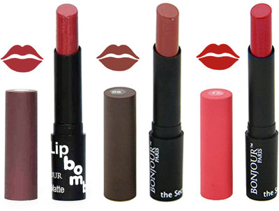 

Bonjour Paris Super Matte Lipstick Combo 126(Multicolor,, 10.5 g)