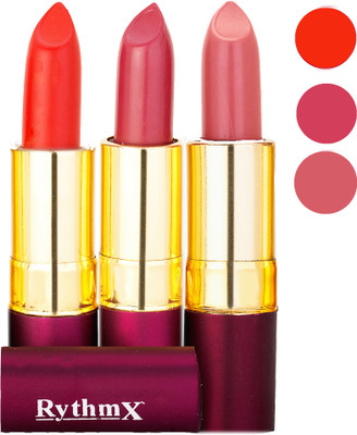 

Rythmx Matte Lipstick Combo 411 433 436(Multicolor)