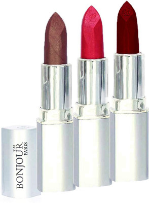 

Bonjour Professional 0366 Coffee Pink Dark Red Lipstick(Pink, Coffee, Dark Red, 11.4 g)