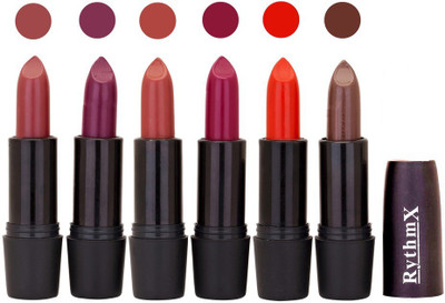 

Rythmx Multi Shade Soft Matte Lipstick (Pack of 6) 988(Shade - 028)
