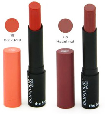 

Bonjour Paris Color Cap Lipsticks(Orange, Brown, 8.4 g)
