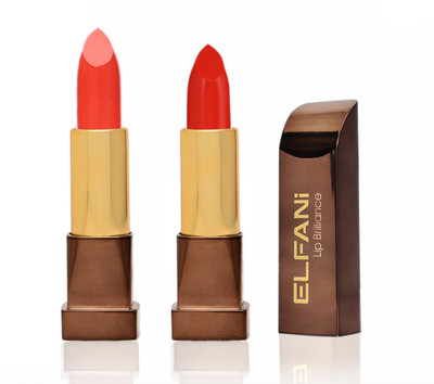 

Elfani Brilliance Lip Color Combo(101 Peach Orange, 103 Hot Orange)