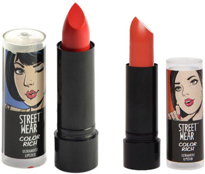 

Street Wear Fire Ex & Pink Perouette Setof2 Lipstick(Multicolor, 4 g)
