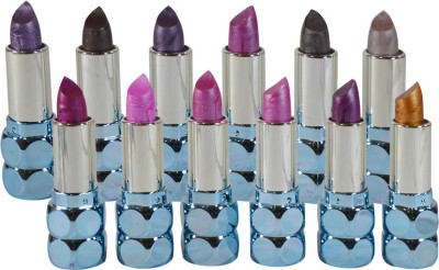 

ADS Colour Glow Lipstick Pack of 12(POUR-D, 4 g)