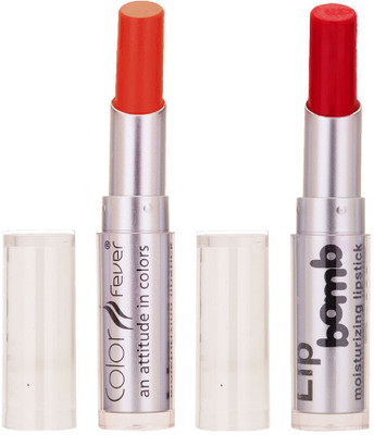 

Color Fever Creamy Matte Limited Offer77160361Orange, Red Lipstick Set(Orange, Red, 6.4 g)