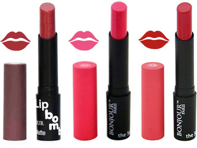 

Bonjour Paris Super Matte Lipstick Combo 189(Multicolor,, 10.5 g)