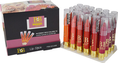 

B&B Make Up Matt Lipstick Pencil Pack of 24(ORA, 4 g)