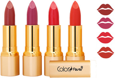 

Color Fever Exclusive Long Lasting Intense Wear Matte Lipstick (Multicolor) 53(Mauve, Plum, Red, Orange, 16.8 g)