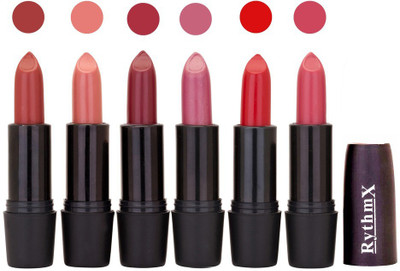 

Rythmx Multi Shade Soft Matte Lipstick (Pack of 6) 972(Shade - 012)