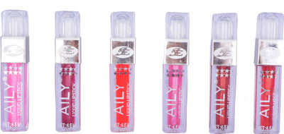 AILY Multicolor Liquid Lipsticks (Packof6)(Multi, 6.5 ml)