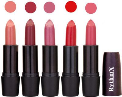 

Rythmx Hi-Defination Matte Lipstick (Pack of 5) 2162(Multicolor,, 20 g)