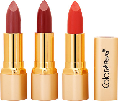 

Color Fever Non Transfer Premium Soft Matte Lipstick Set of 3 ( Mauve Mauve Orange Colors) 070(Multicolor)