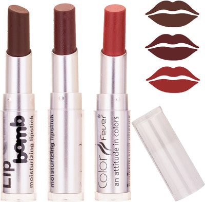 

Color Fever Bomb Matte Lipstick 5-7-9(Tan, Chocolate, Coral, 12 g)