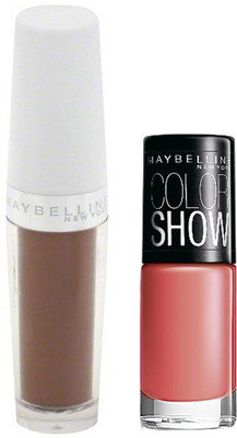 

Maybelline Super Stay 14 Hr Lipstick with Coral Craze Nail Enamel(Lasting Chestnut - 045)