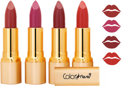 

Color Fever Exclusive Long Lasting Intense Wear Matte Lipstick (Multicolor) 22(Mauve, Plum, Mauve, Orange, 16.8 g)