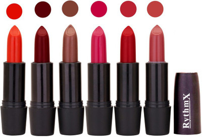 

Rythmx Multi Shade Soft Matte Lipstick (Pack of 6) 975(Shade - 015)