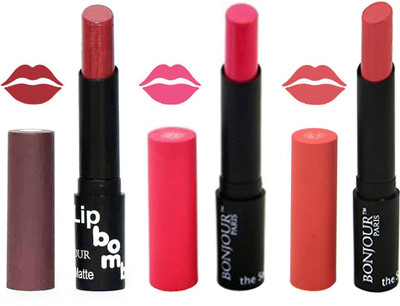 

Bonjour Paris Super Matte Lipstick Combo 186(Multicolor,, 10.5 g)